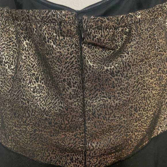 Mustard Seed women's S strapless gold/black mini cocktail dress EUC - Picture 3 of 6